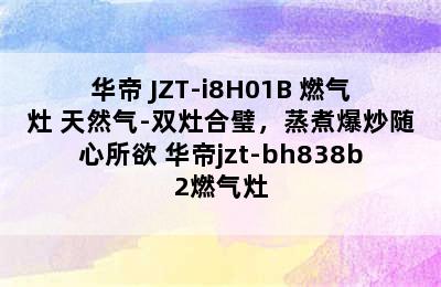 VATTI/华帝 JZT-i8H01B 燃气灶 天然气-双灶合璧，蒸煮爆炒随心所欲 华帝jzt-bh838b2燃气灶